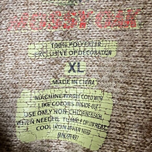 MOSSY OAK Men's Size XL, Button Uo, Long Sleeve, Sweater Shirt, Color Beige - Picture 4 of 6
